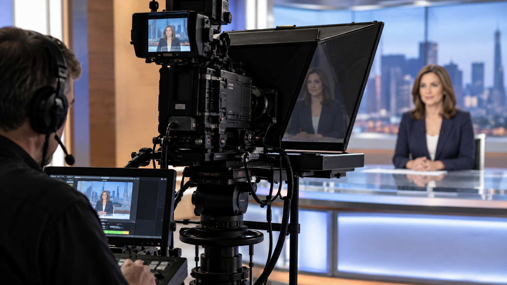 How Do Teleprompters Work in Television News?