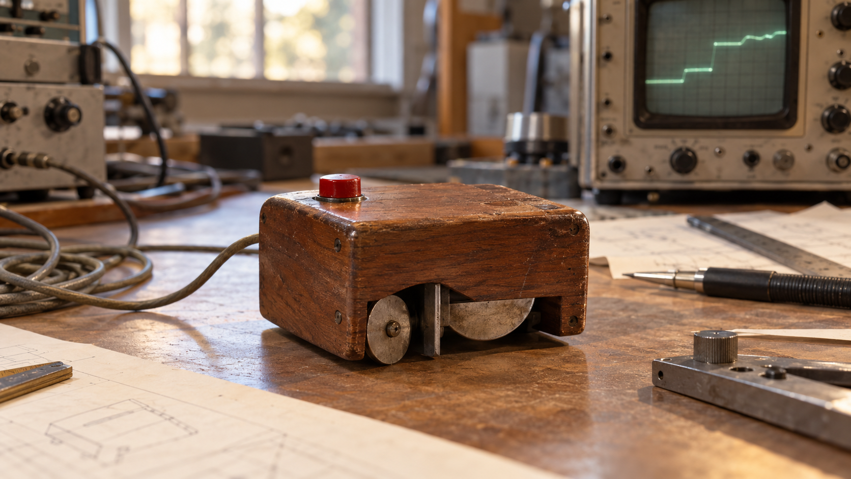 Douglas Engelbart’s early computer mouse concept and patent-era technology