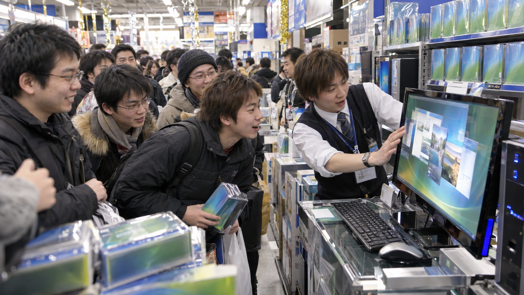Consumers trying a glossy new desktop operating system in 2007