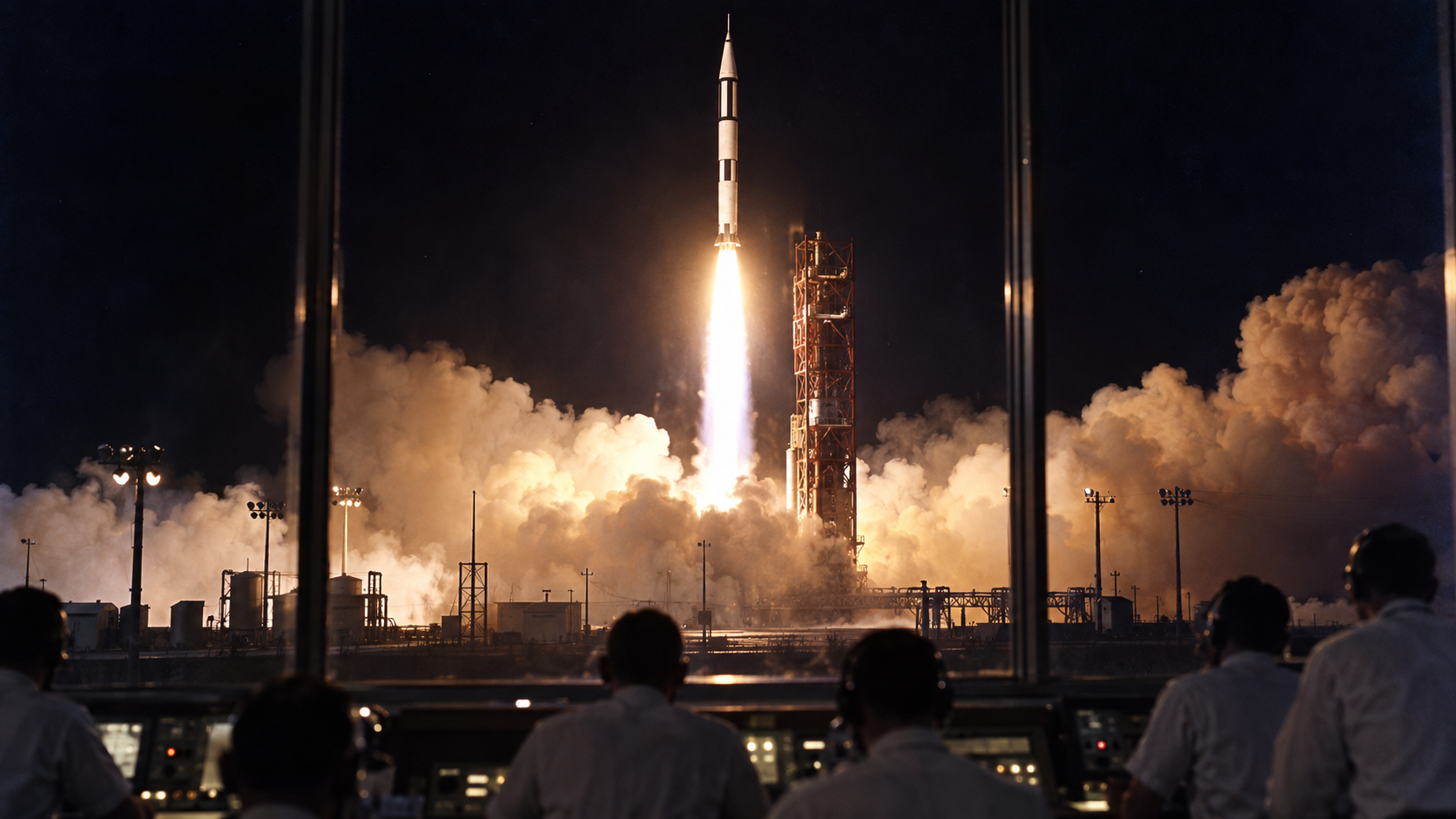 Explorer 1 launching aboard a Juno I rocket in 1958