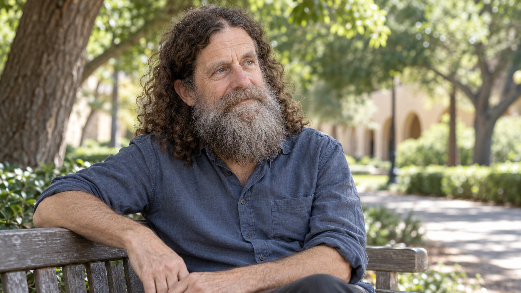AI-created realistic portrait of Robert Sapolsky.