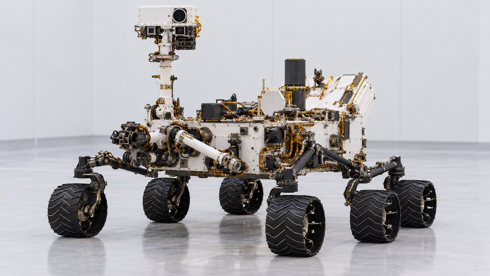 Historical reconstruction of Curiosity’s six-wheel rover hardware in a cleanroom