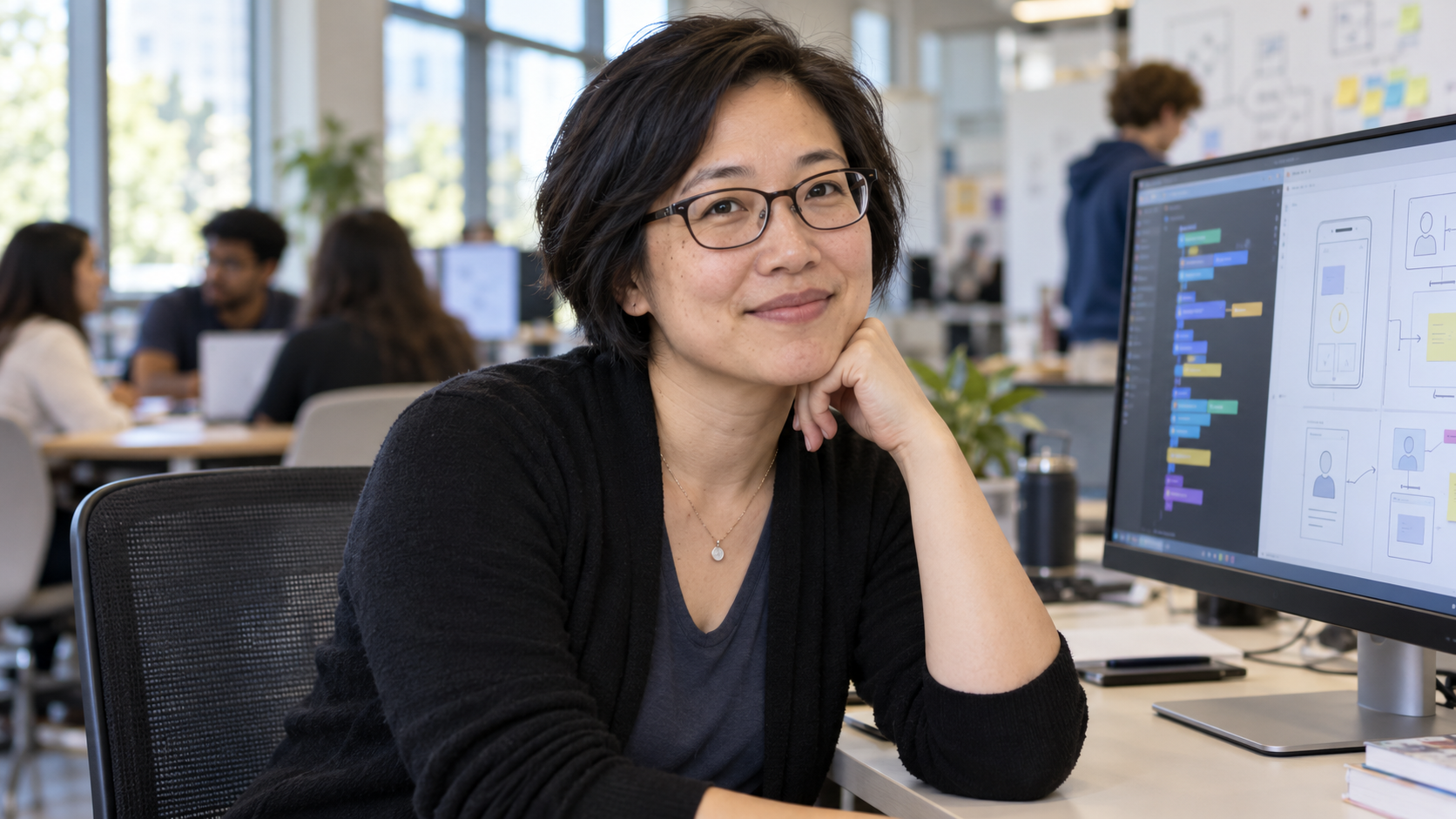 Amy J. Ko in a university human-computer interaction lab