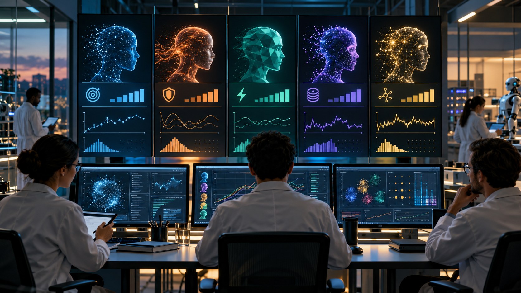 Original editorial visualization explaining AI benchmarking