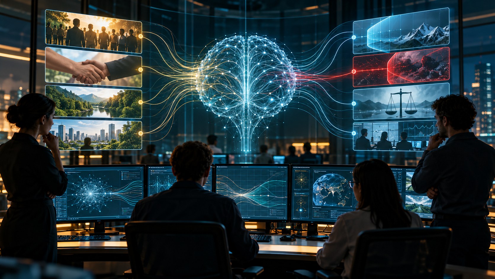 Original editorial visualization explaining AI alignment