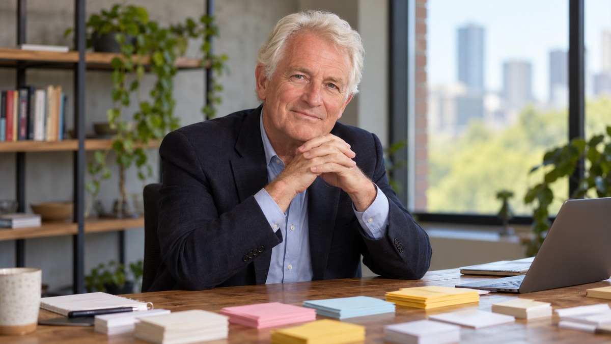 AI-generated editorial portrait of Wingham Rowan in a setting inspired by the business idea “There are people who need small packets of work.”