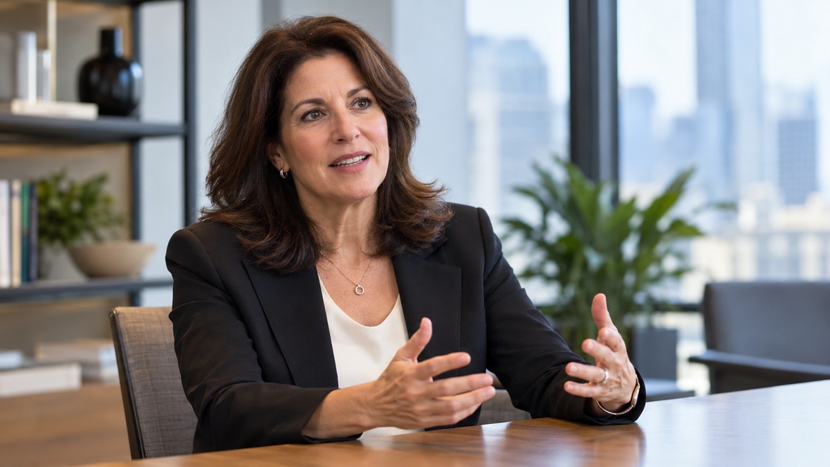 AI-generated editorial portrait of Susan Colantuono in a setting inspired by the business idea “Business, strategic and financial acumen is the missing 33 percent.”