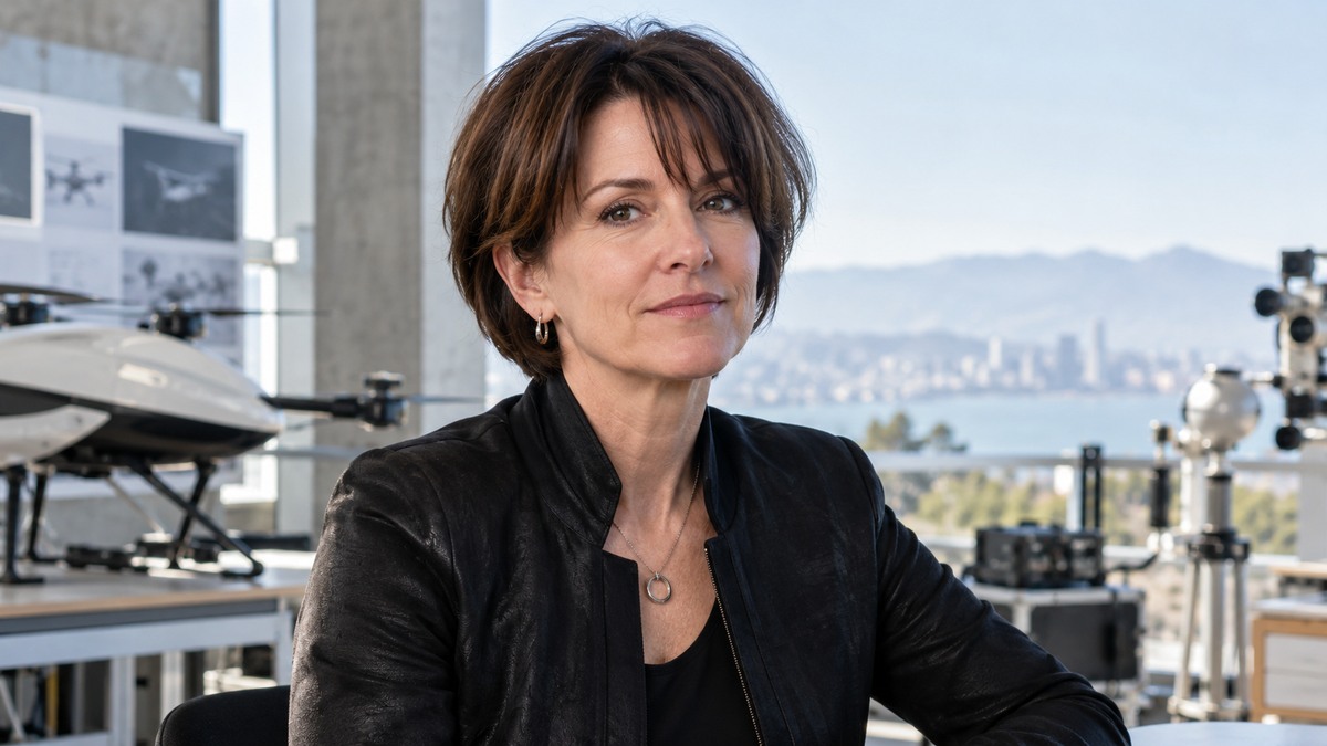 AI-generated editorial portrait of Regina Dugan in a setting inspired by the business idea “What would you attempt to do if you knew you could not fail?”