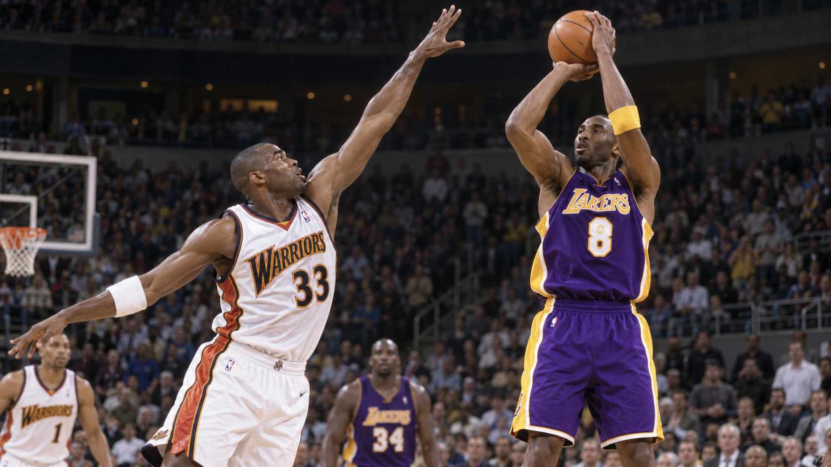 Photorealistic reconstruction of Antawn Jamison and Kobe Bryant each scoring 51 points in 2000.