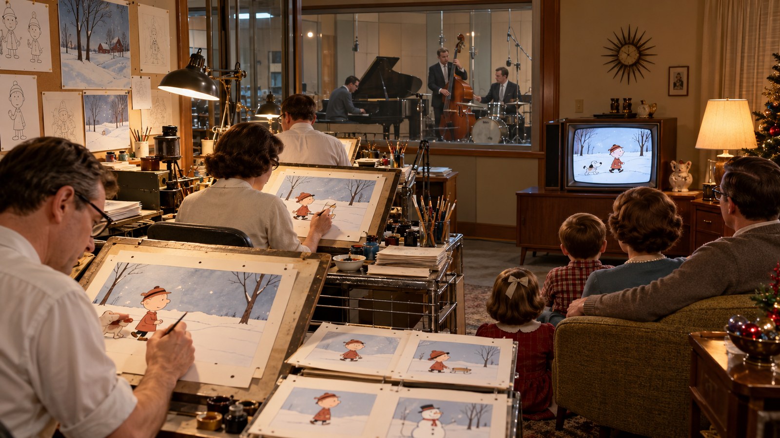 AI reconstruction of A Charlie Brown Christmas first aired on CBS on December 9, 1965
