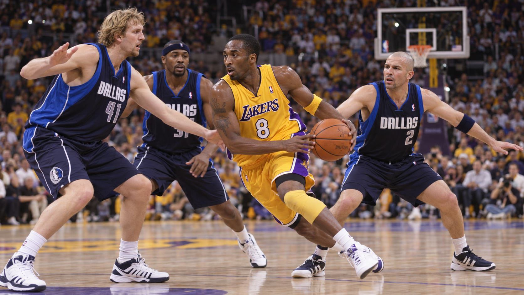 Photorealistic reconstruction of Kobe Bryant scoring 62 points in three quarters against Dallas in 2005.