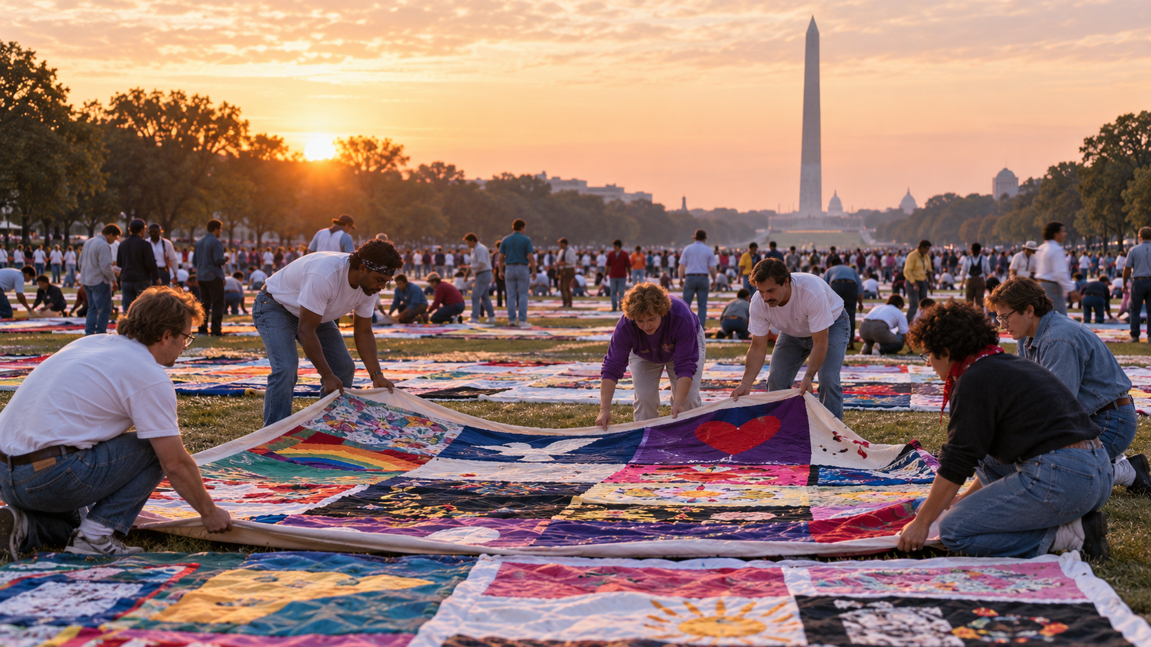 1987: AIDS Quilt Covers the Mall