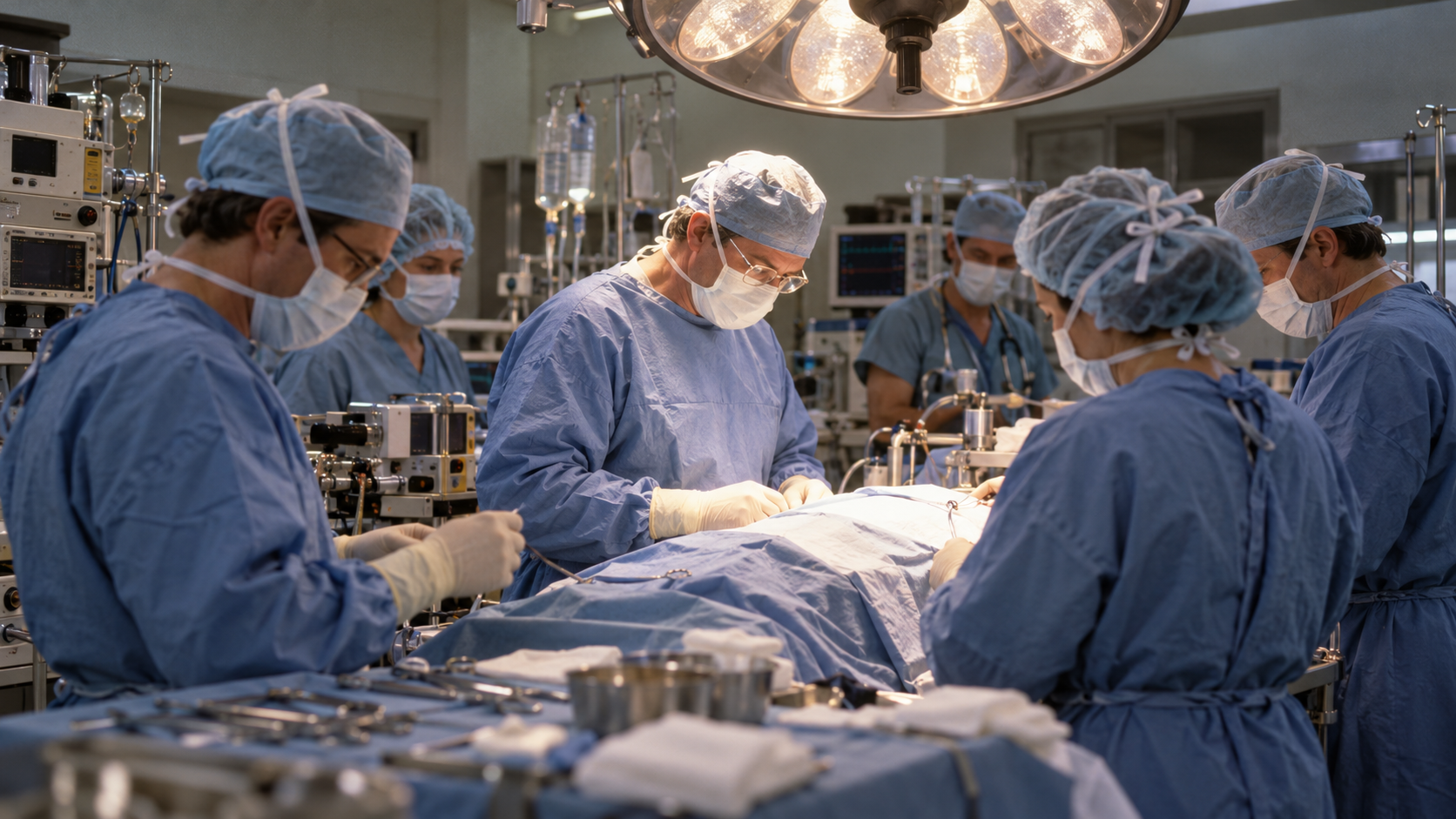 1984 Loma Linda transplant team preparing for the Baby Fae xenotransplant operation