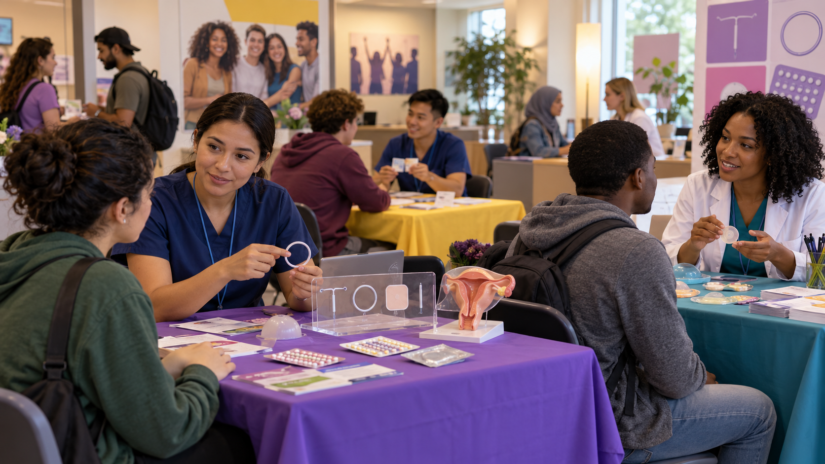 young adults and health educators at the first World Contraception Day information event
