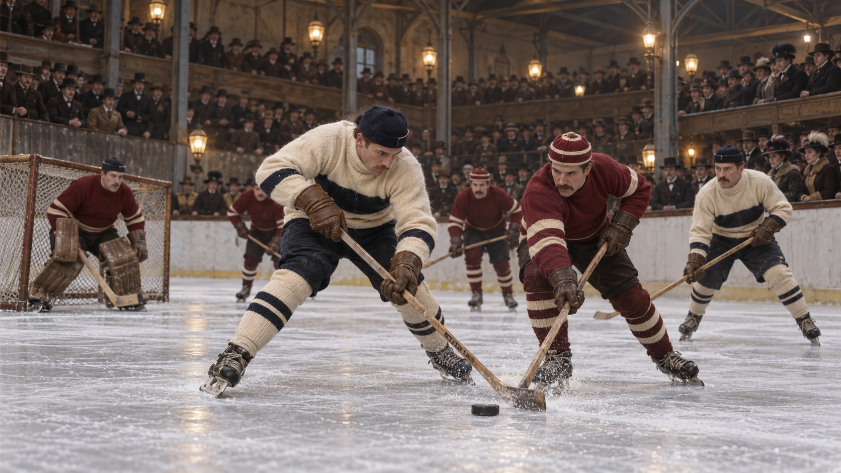 Photorealistic historical reconstruction of the first Stanley Cup playoff final in Montreal in 1894