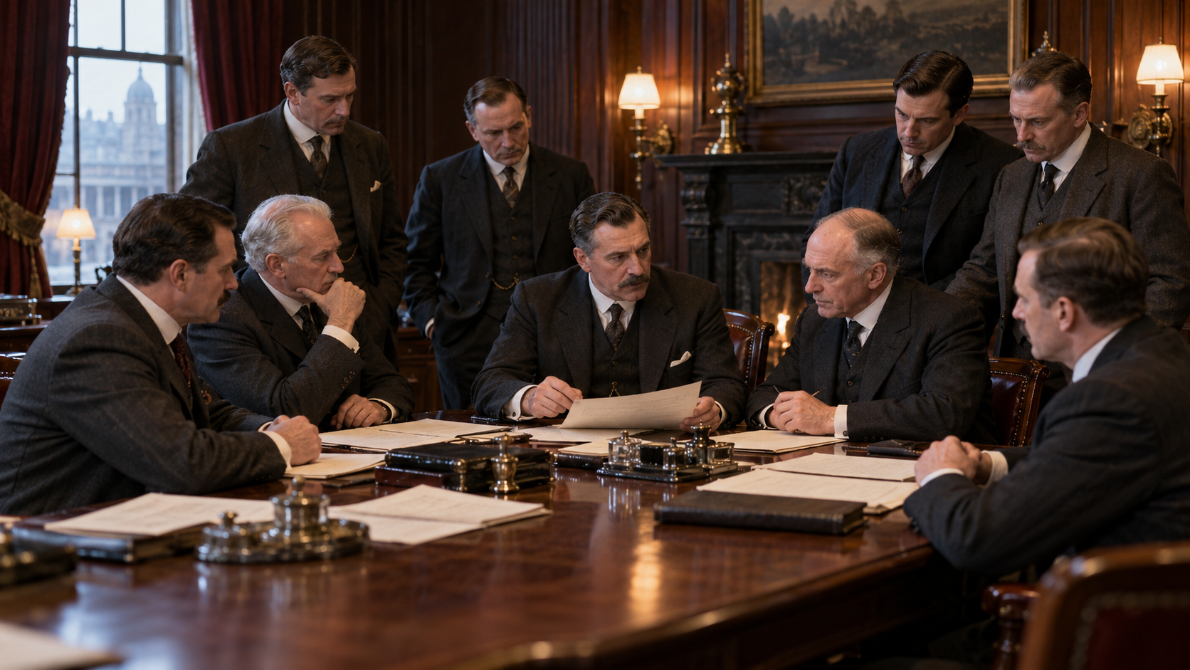 Photorealistic historical reconstruction of the 1917 Montreal meeting that founded the NHL.