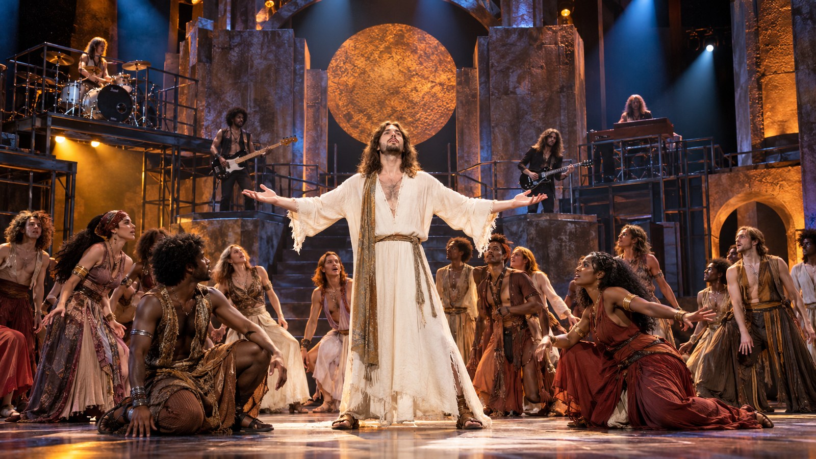 AI reconstruction of the 1971 Broadway opening night of Jesus Christ Superstar