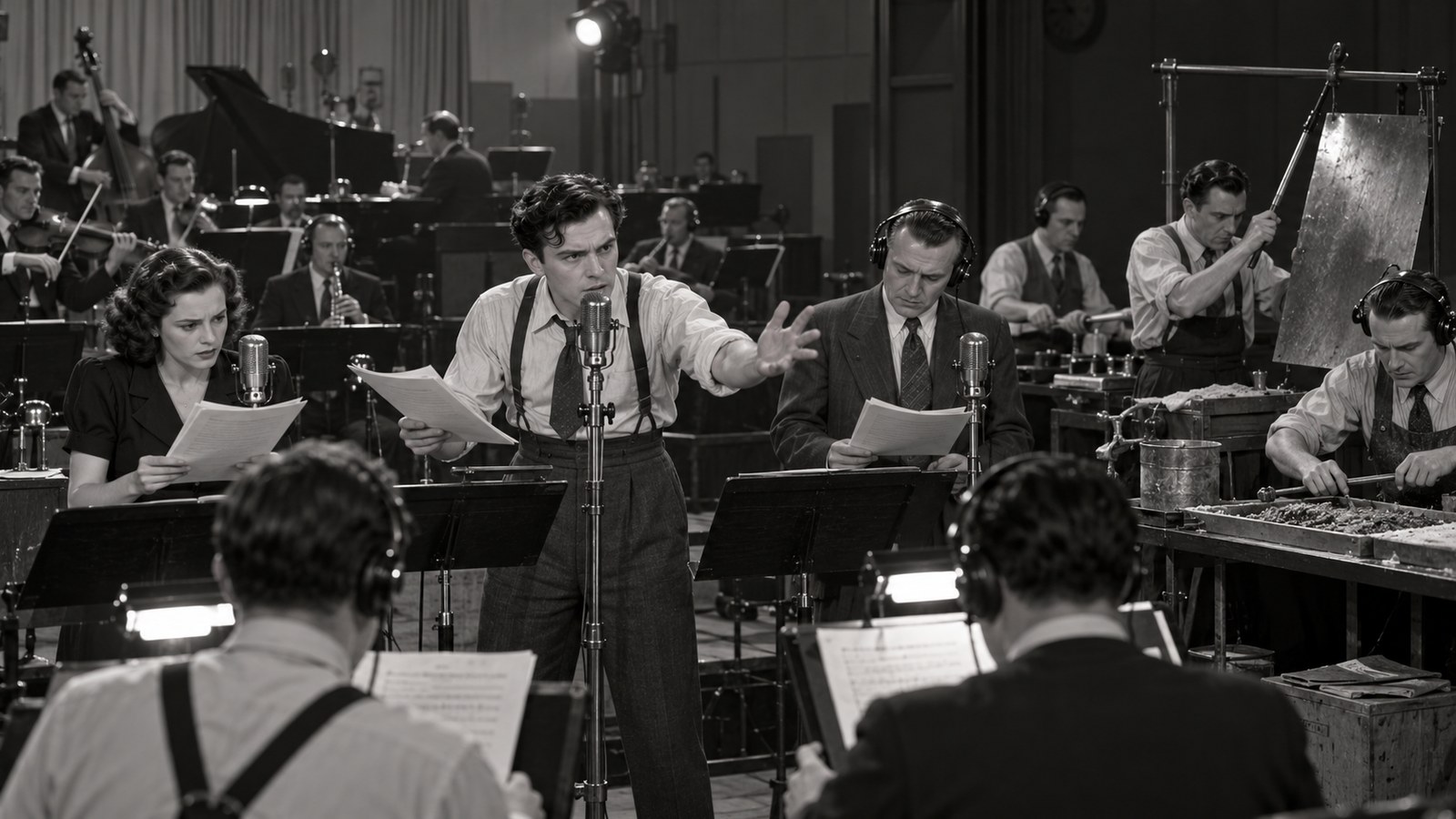 AI reconstruction of the Mercury Theatre broadcasting The War of the Worlds in 1938