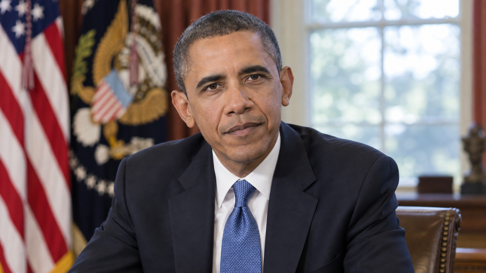 Realistic editorial recreation of Barack Obama in a 2009 setting.