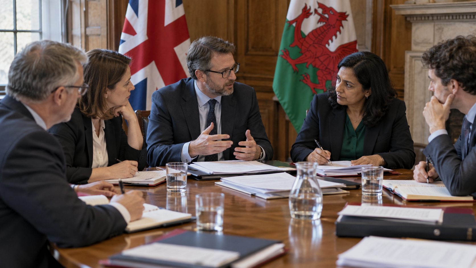 Conceptual realistic meeting concerning cooperation between central and devolved legislatures