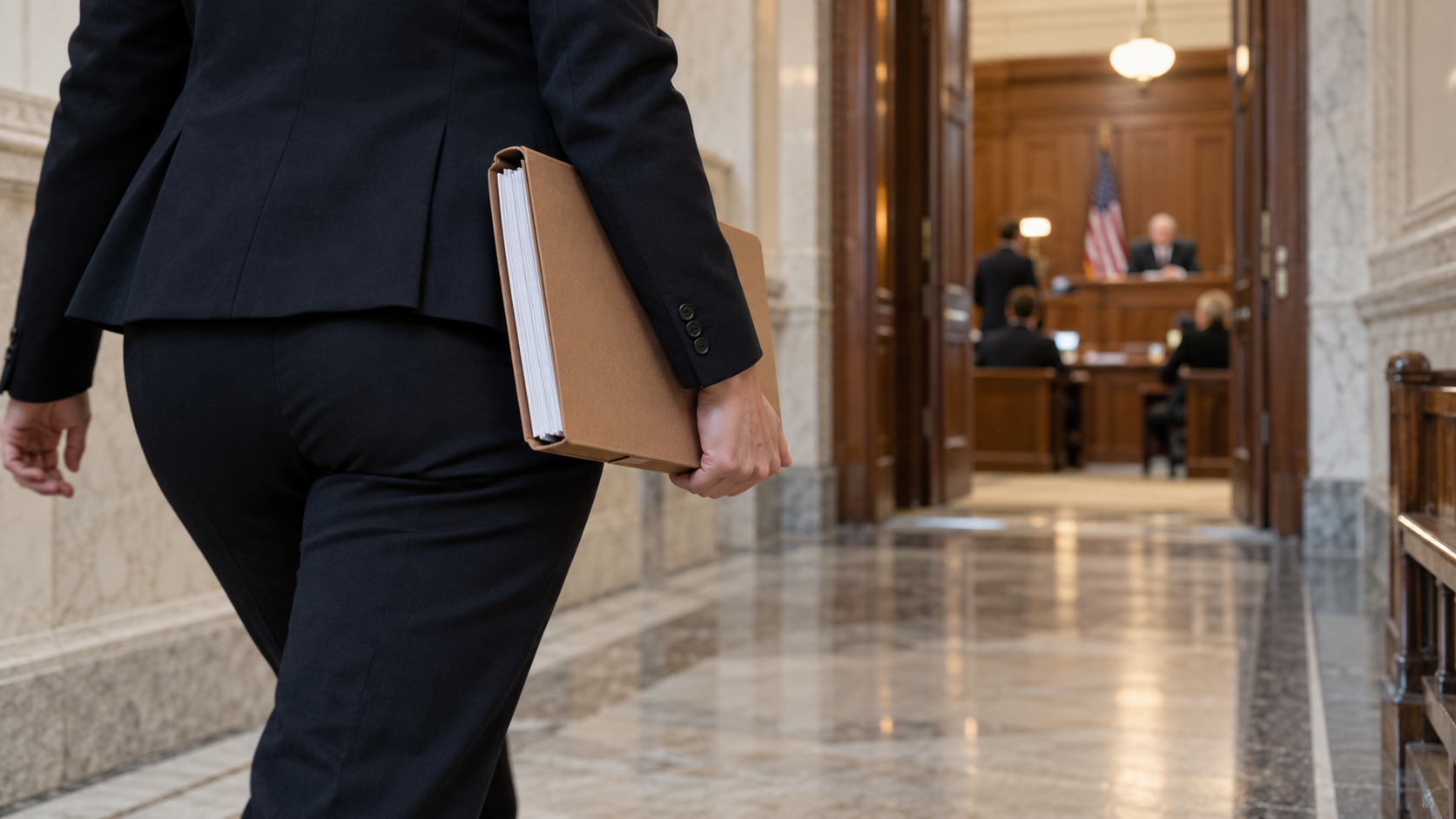 Conceptual realistic scene of court files being returned for further proceedings