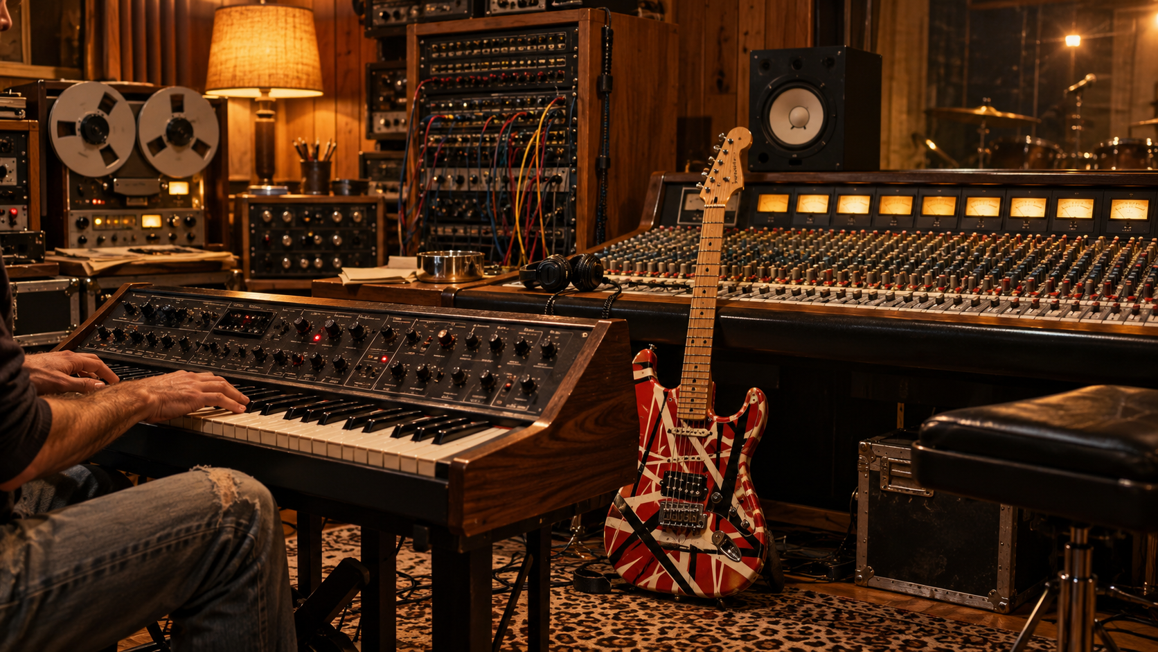AI reconstruction of the 5150 recording studio where Van Halen made 1984