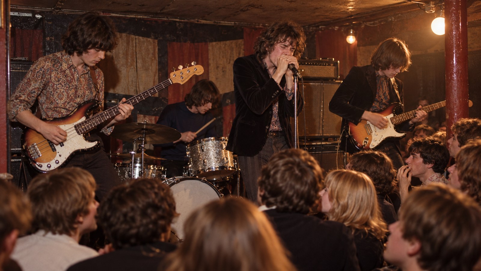 AI reconstruction of Led Zeppelin's first small-hall performance in Denmark in 1968