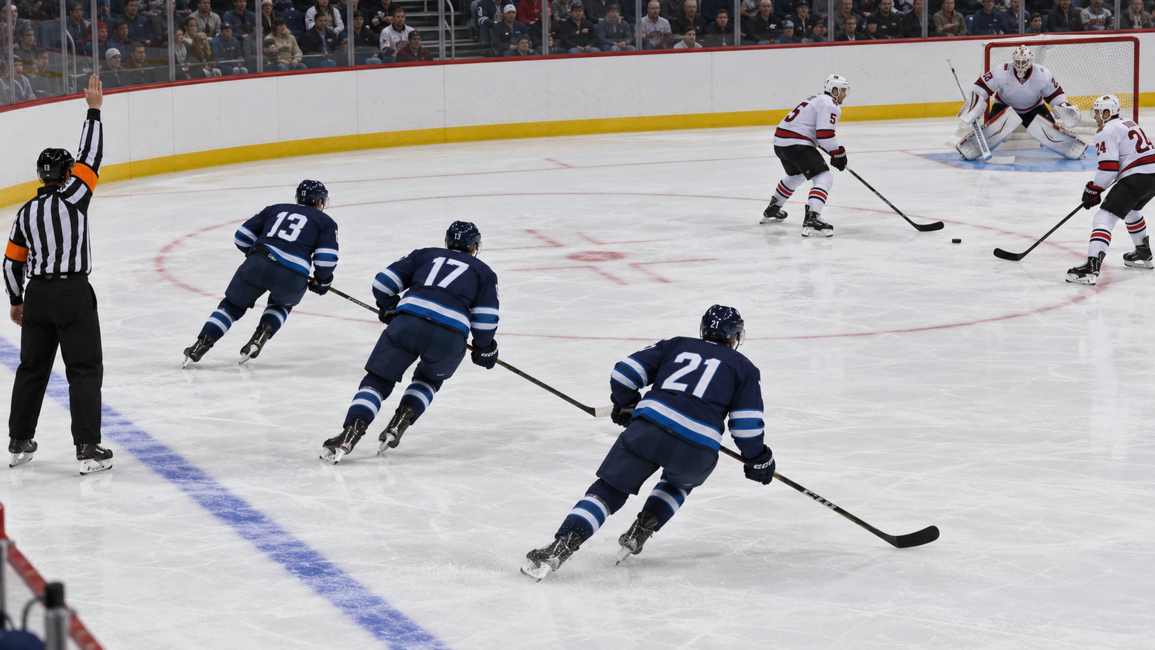 How Hockey Delayed Offside Works