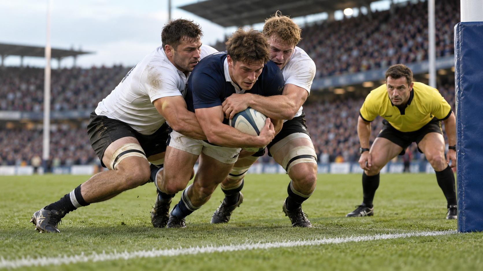 How Rugby Held-Up-in-Goal Restarts Work