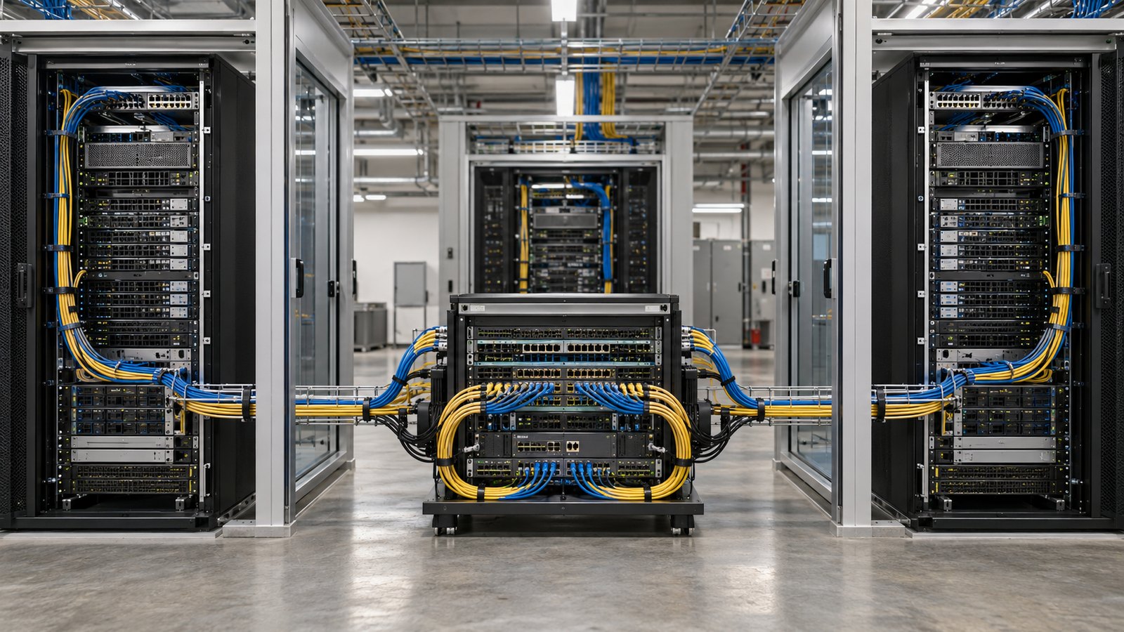 Global network operations center showing traffic routed among multiple data centers