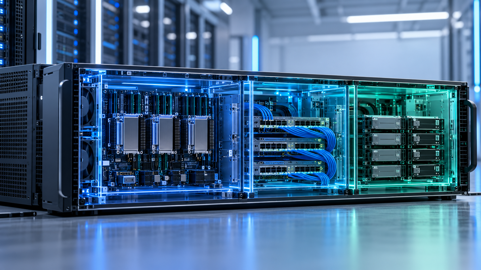 One Linux server divided into separate isolated views of system resources
