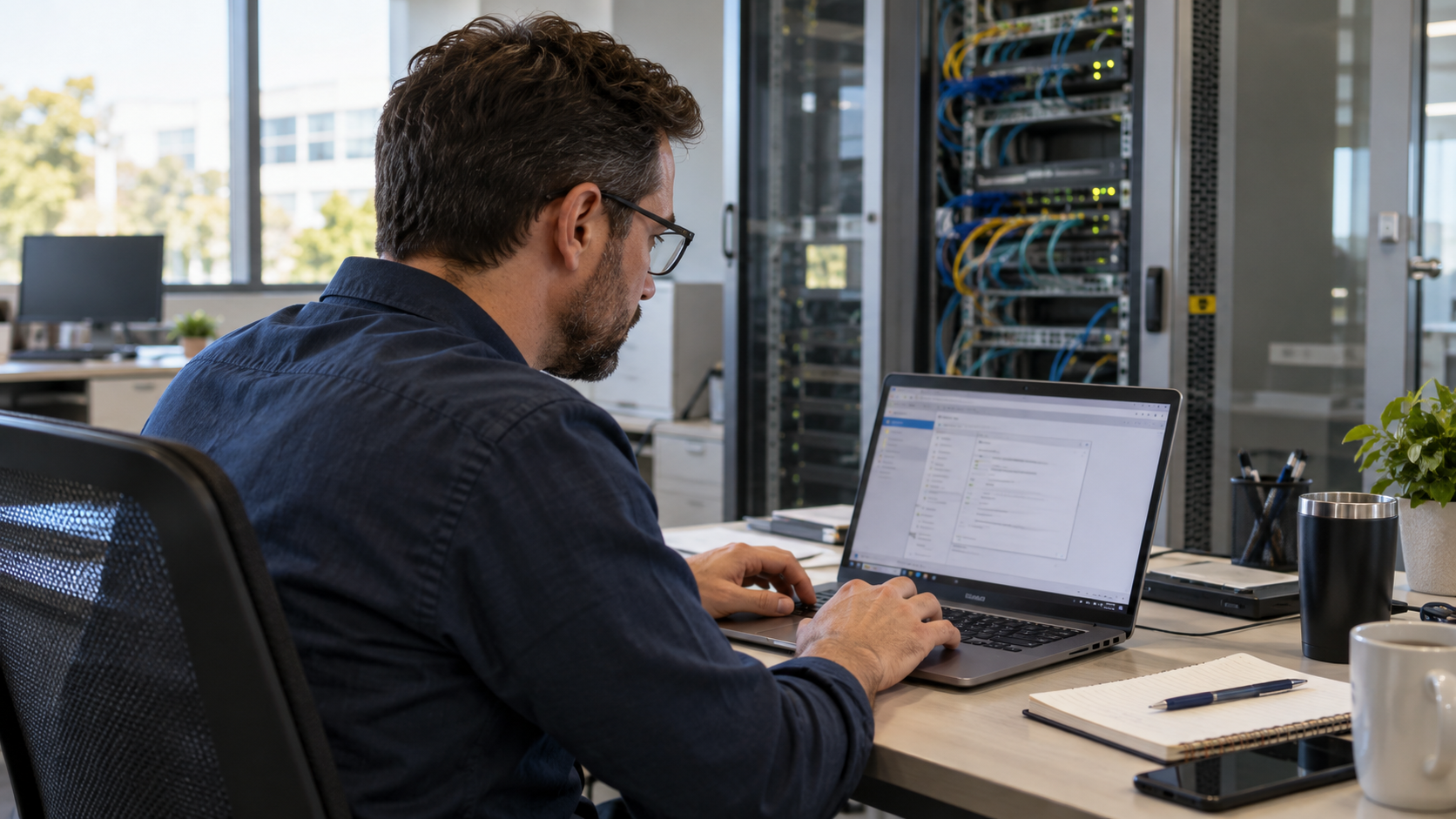 Enterprise laptop evaluating a proxy auto-configuration route toward direct and secured proxy paths
