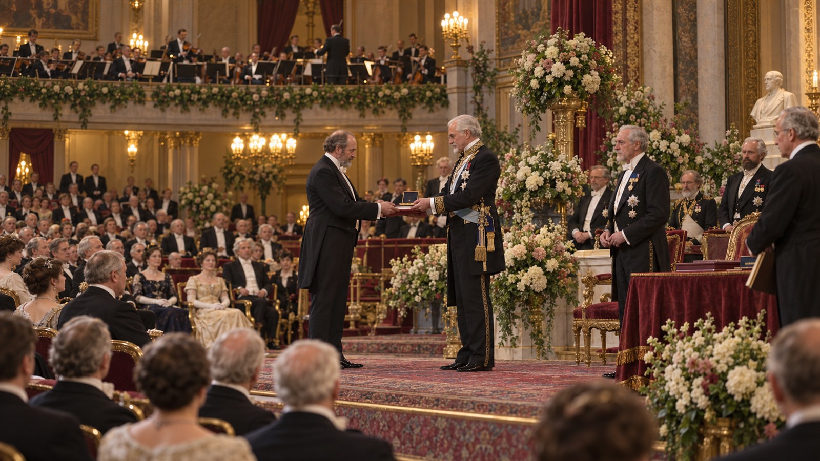 AI reconstruction of the first Nobel Prize ceremony in Stockholm on December 10, 1901.
