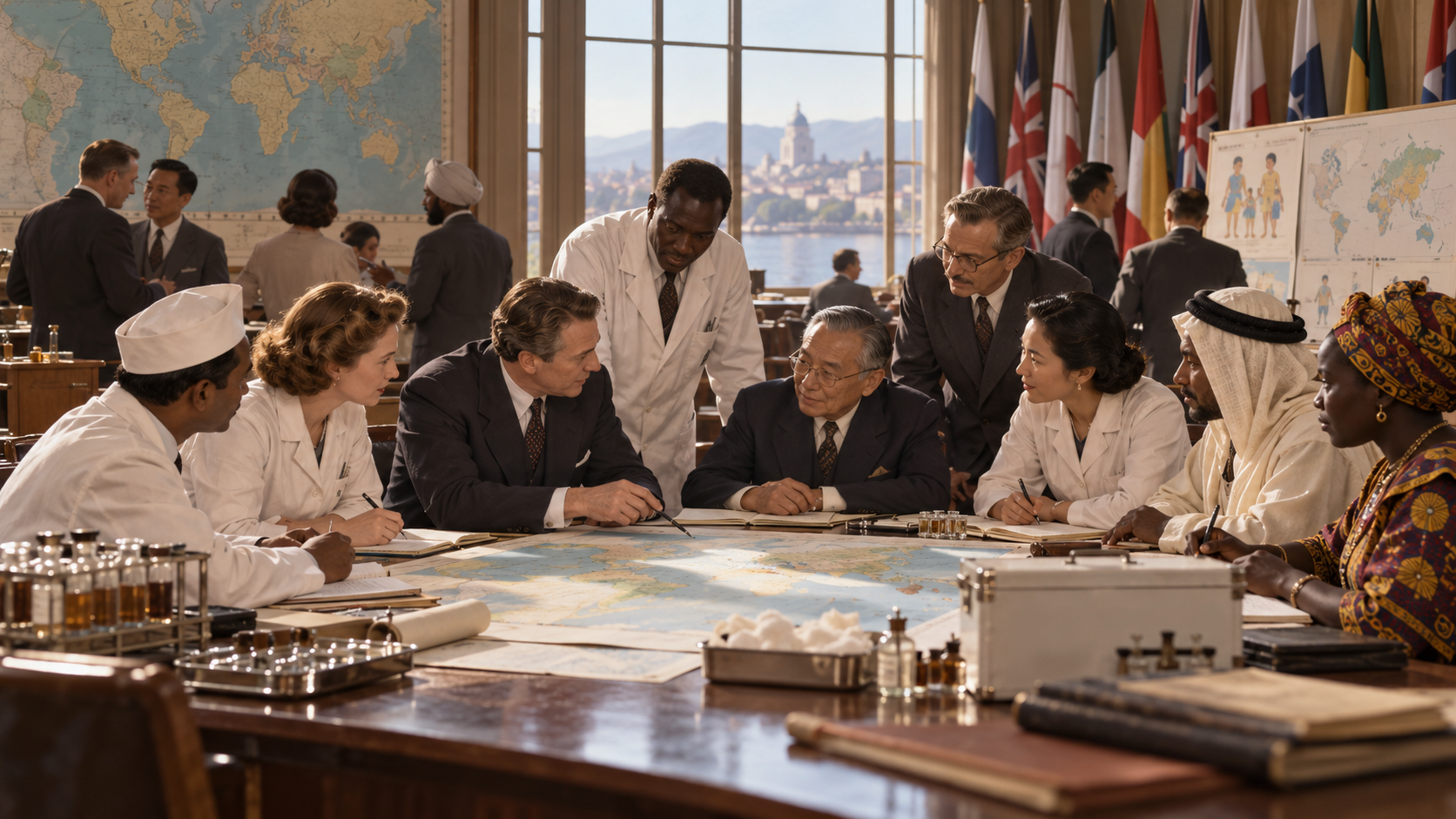 Historical reconstruction of 1948: World Health Body Begins on April 7, 1948