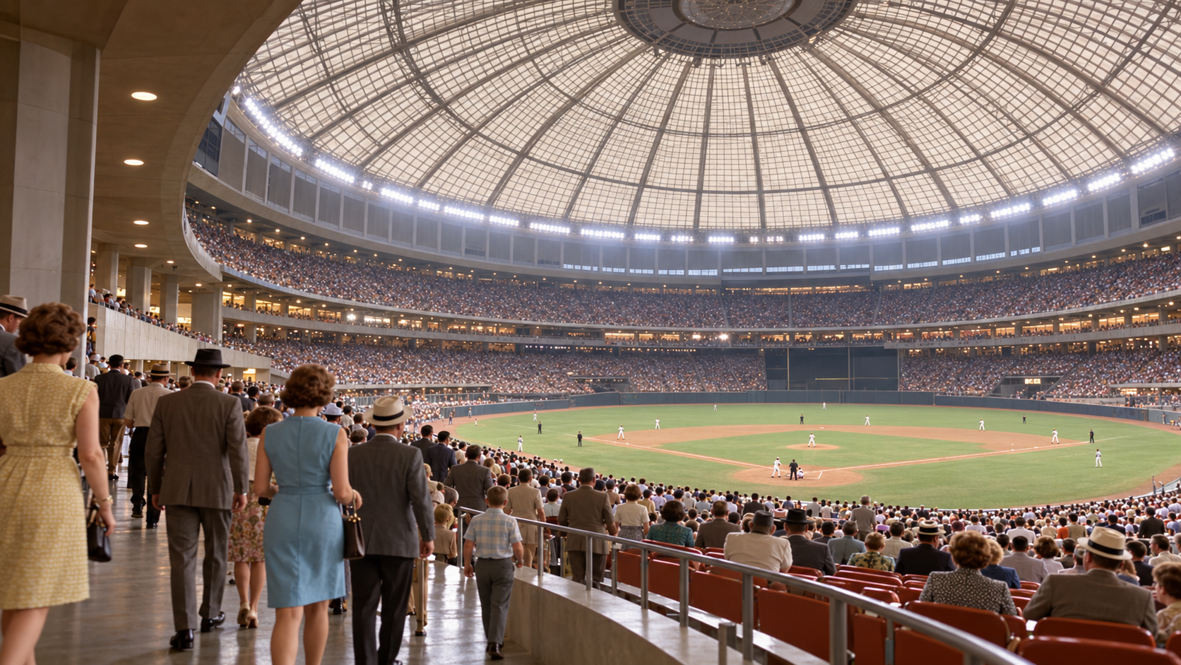 Historical reconstruction of 1965: Astrodome Opens on April 9, 1965