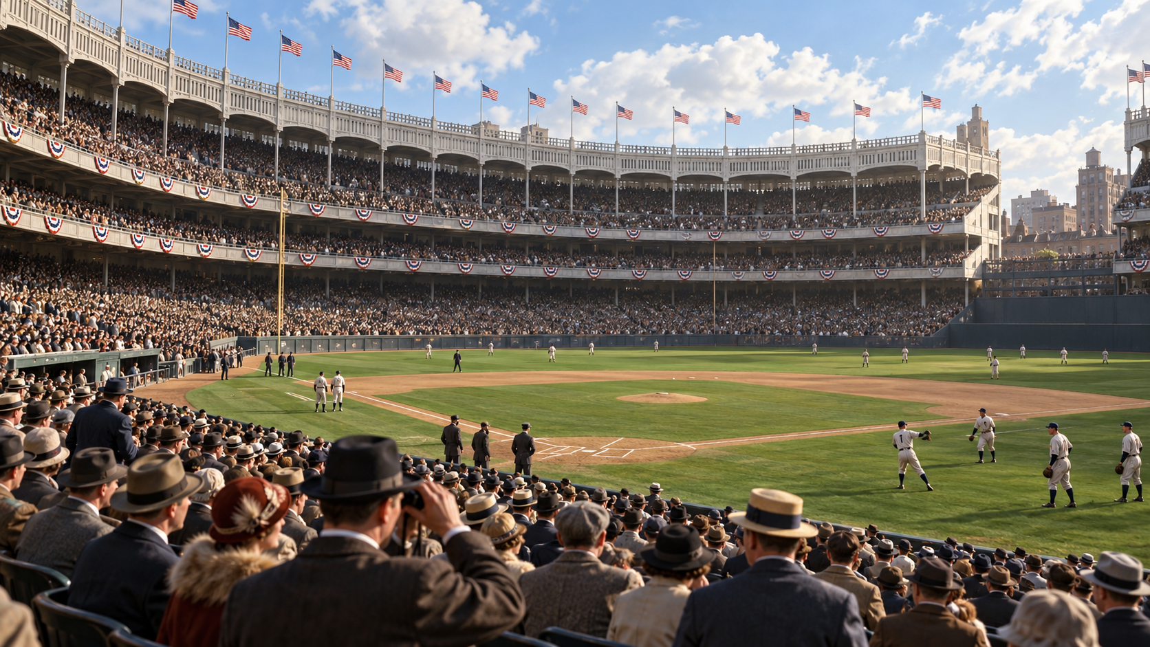 Historical reconstruction of 1923: Yankee Stadium Opens on April 18, 1923