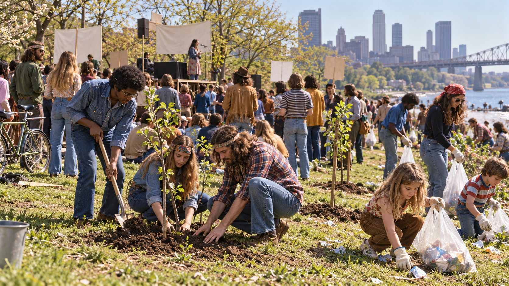Historical reconstruction of 1970: First Earth Day on April 22, 1970