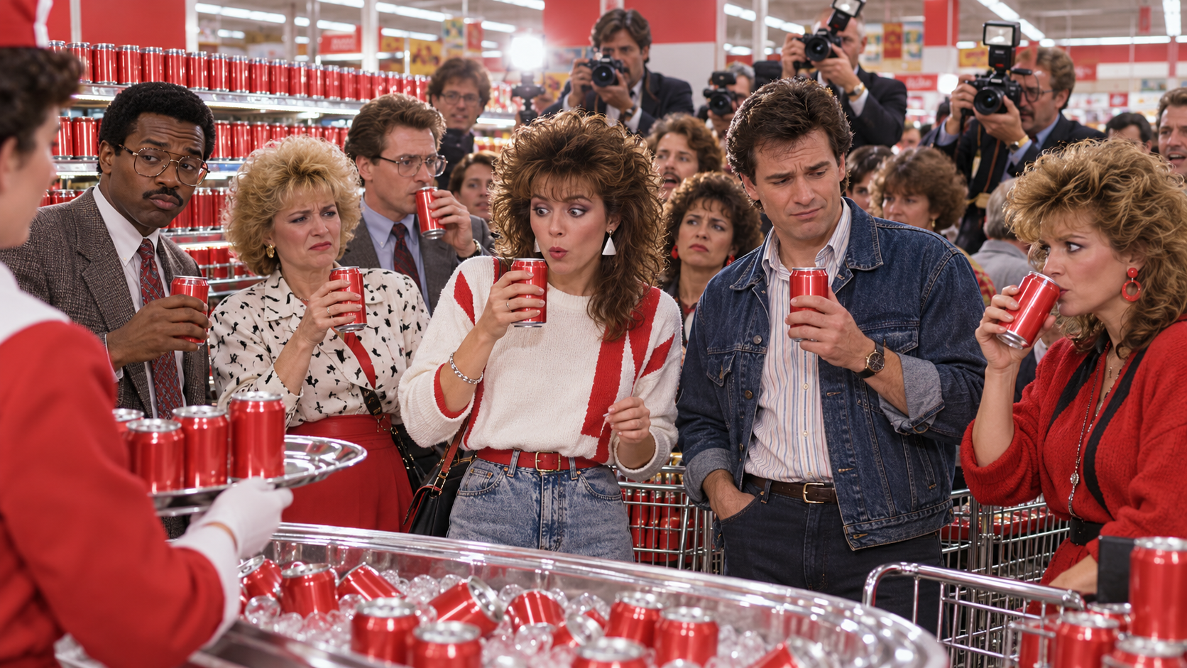 Historical reconstruction of 1985: New Coke Is Introduced on April 23, 1985