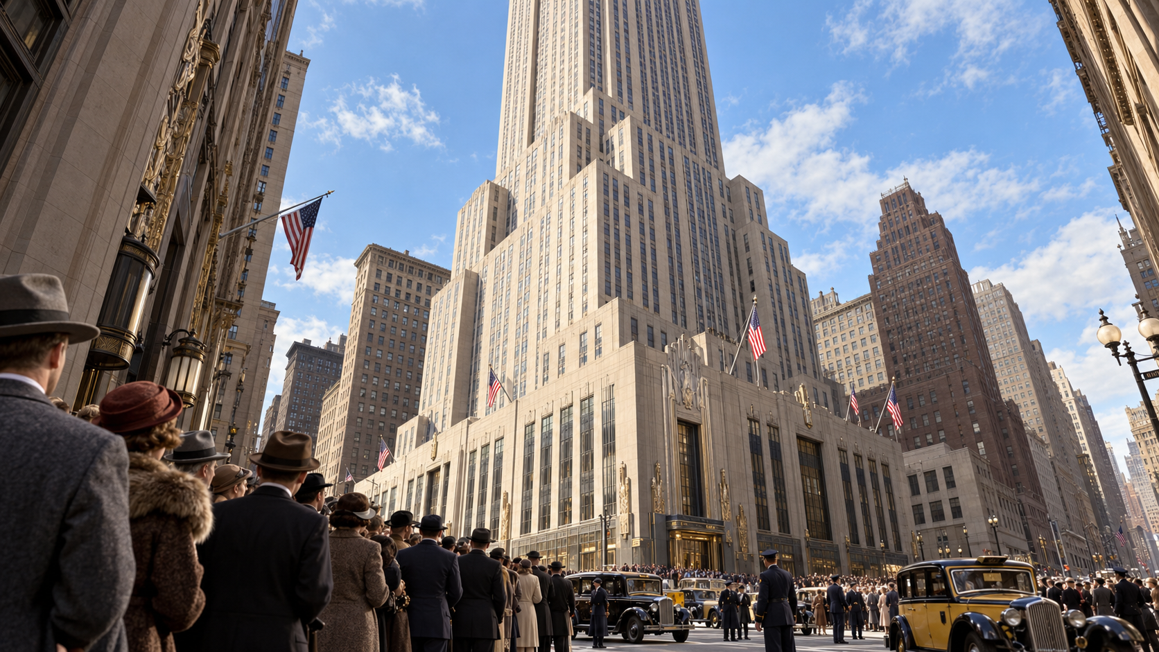 Historical reconstruction of 1931: Empire State Building Opens on May 1, 1931