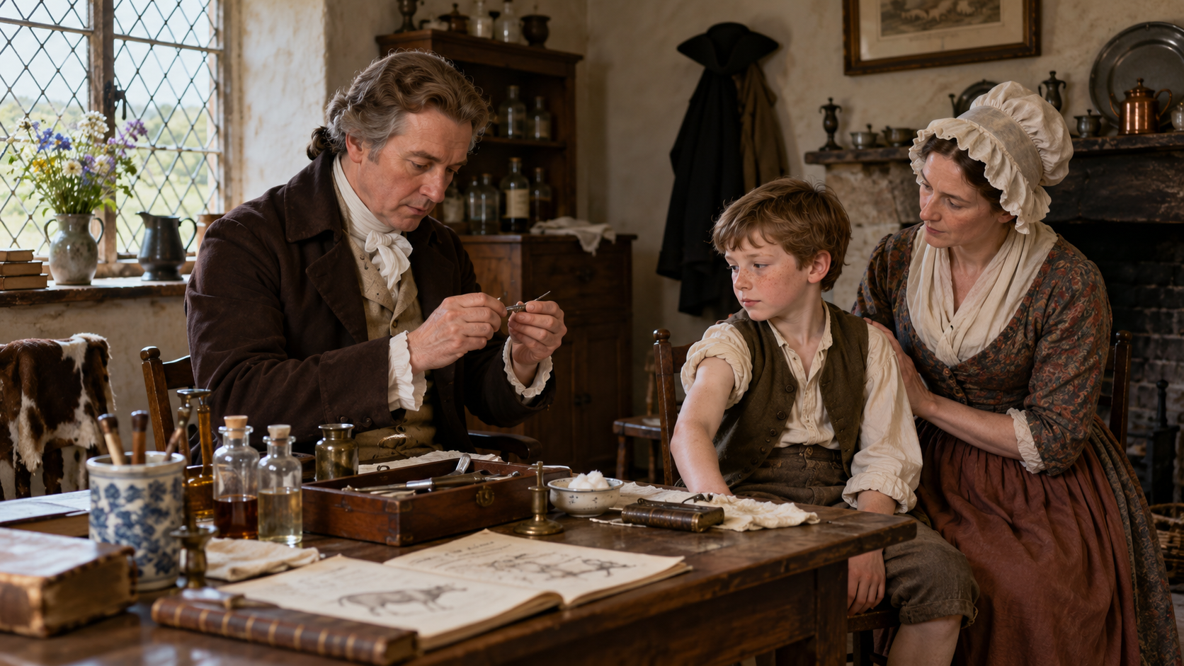 Historical reconstruction of 1796: Jenner Tests Vaccination on May 14, 1796