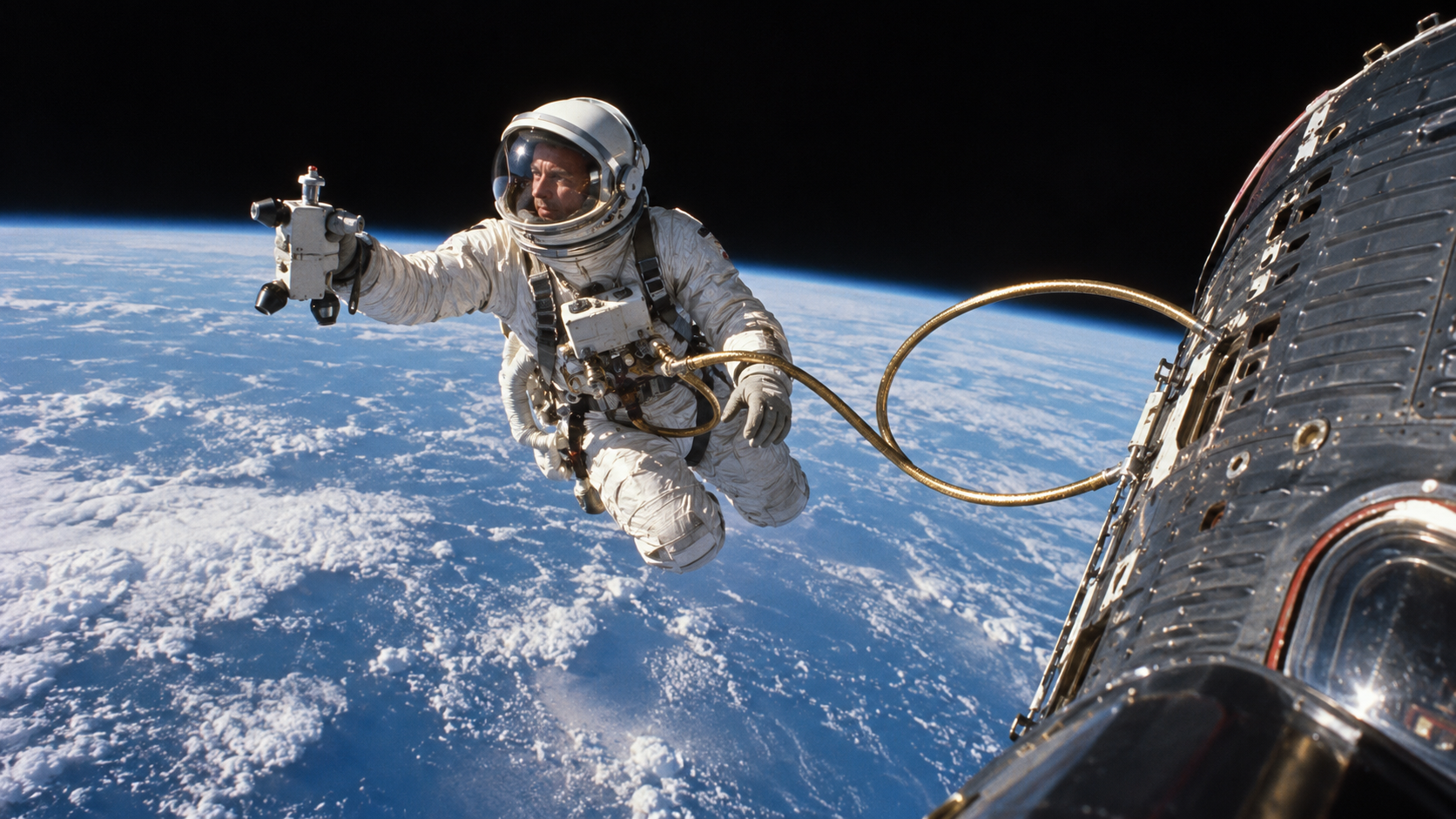 Historical reconstruction of 1965: First U.S. Spacewalk on June 3, 1965