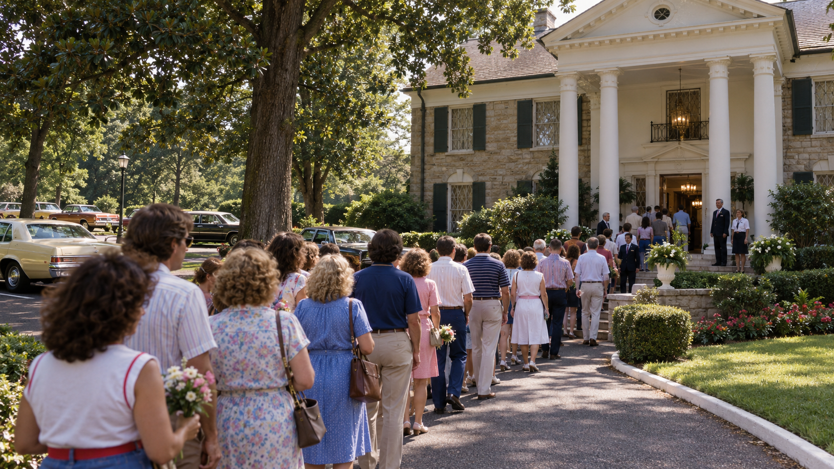 Historical reconstruction of 1982: Graceland Opens to Fans on June 7, 1982