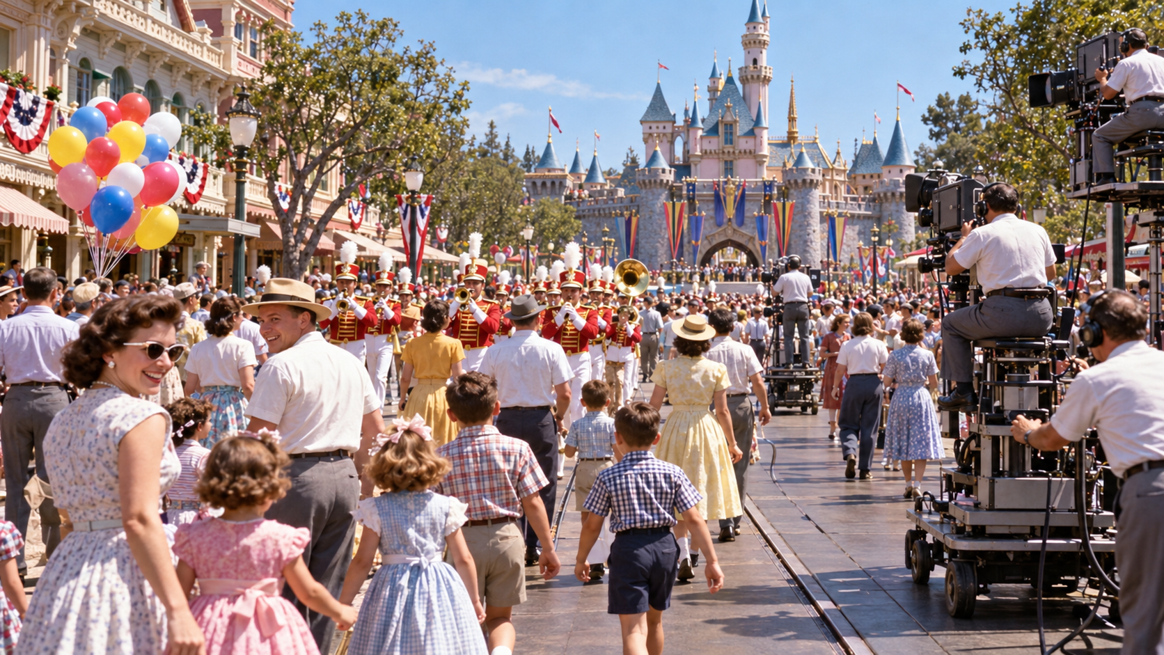 Historical reconstruction of 1955: Disneyland Opens on July 17, 1955