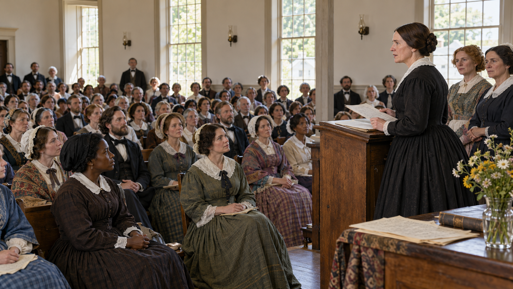 Historical reconstruction of 1848: Seneca Falls Opens on July 19, 1848