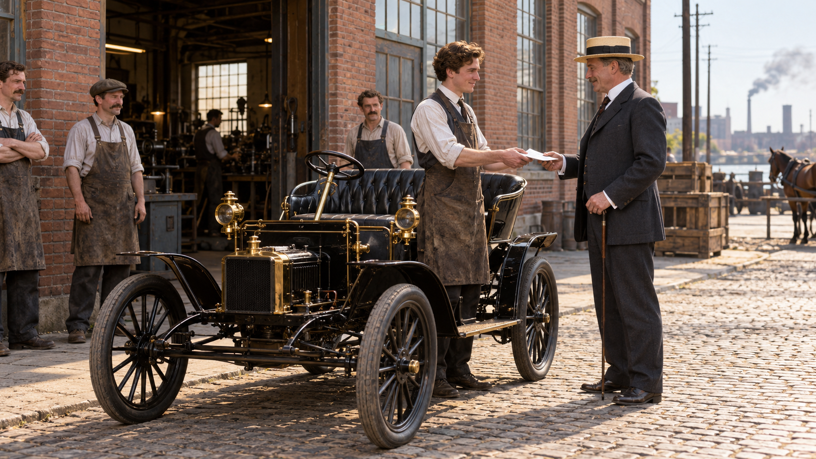 Historical reconstruction of 1903: Ford Sells Its First Car on July 23, 1903
