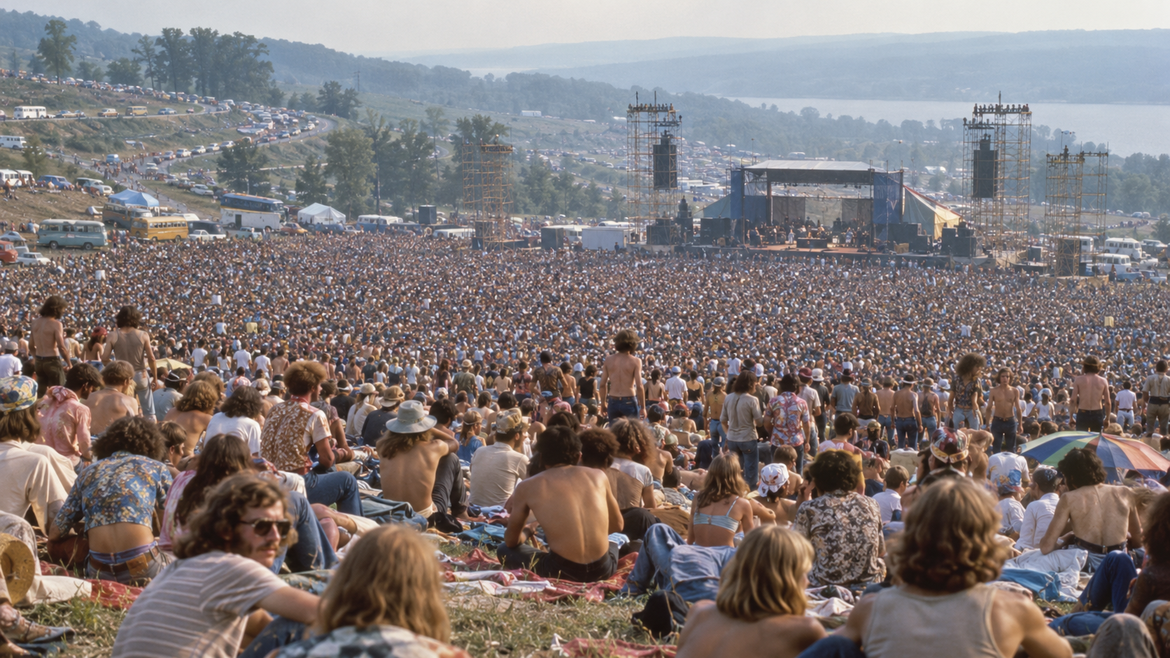 Historical reconstruction of 1973: Watkins Glen Summer Jam on July 28, 1973