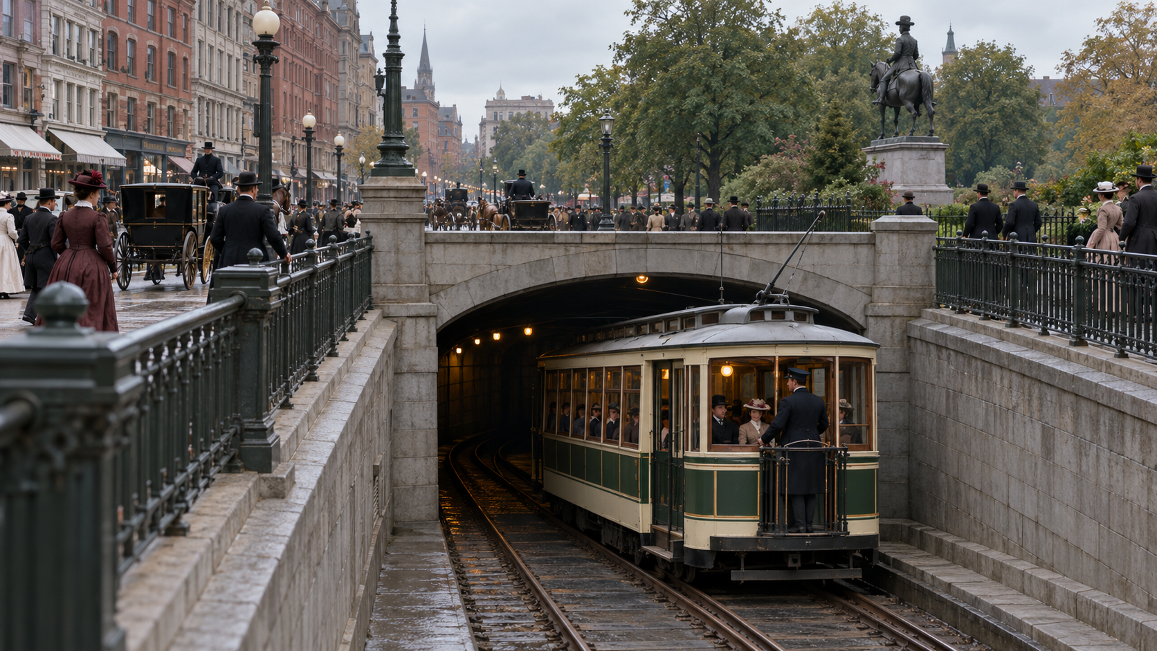 Historical reconstruction of 1897: Boston Subway Opens on September 1, 1897