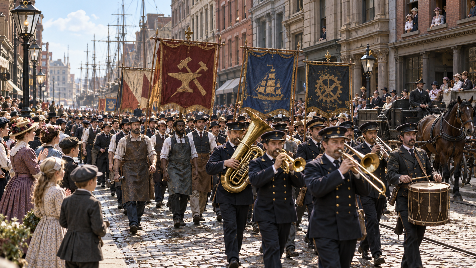 Historical reconstruction of 1882: First Labor Day Parade on September 5, 1882