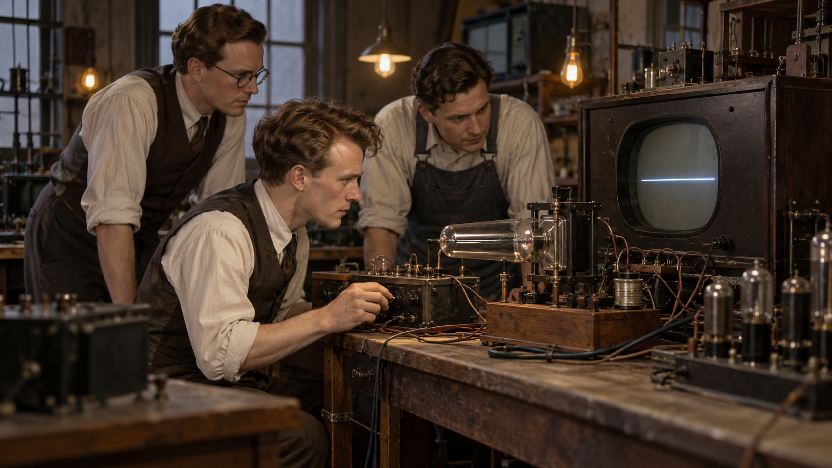 Historical reconstruction of 1927: Television Image Transmits on September 7, 1927