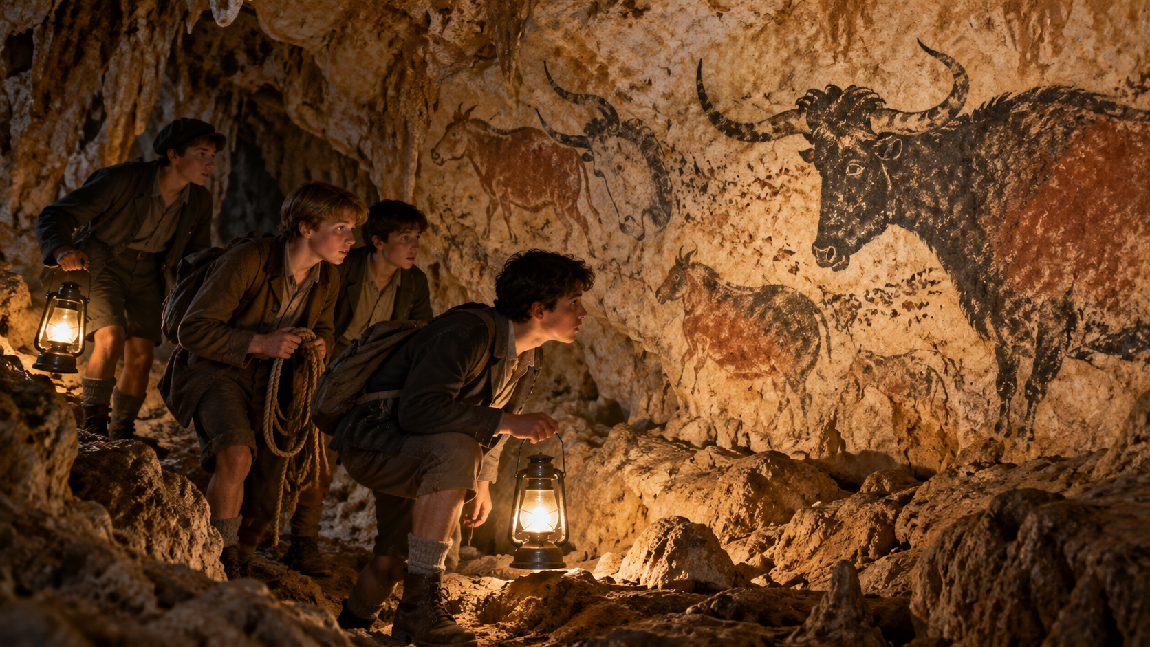 Historical reconstruction of 1940: Lascaux Paintings Found on September 12, 1940